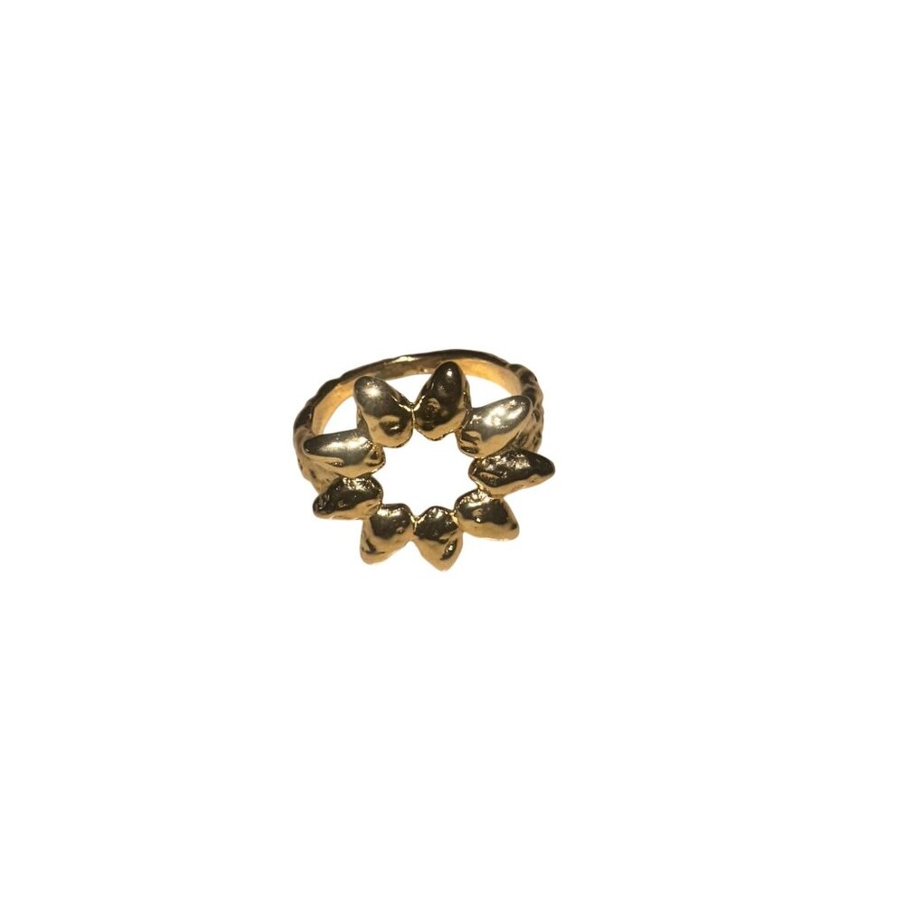 Agapée Hélia Ring Gold Plated Sunflower